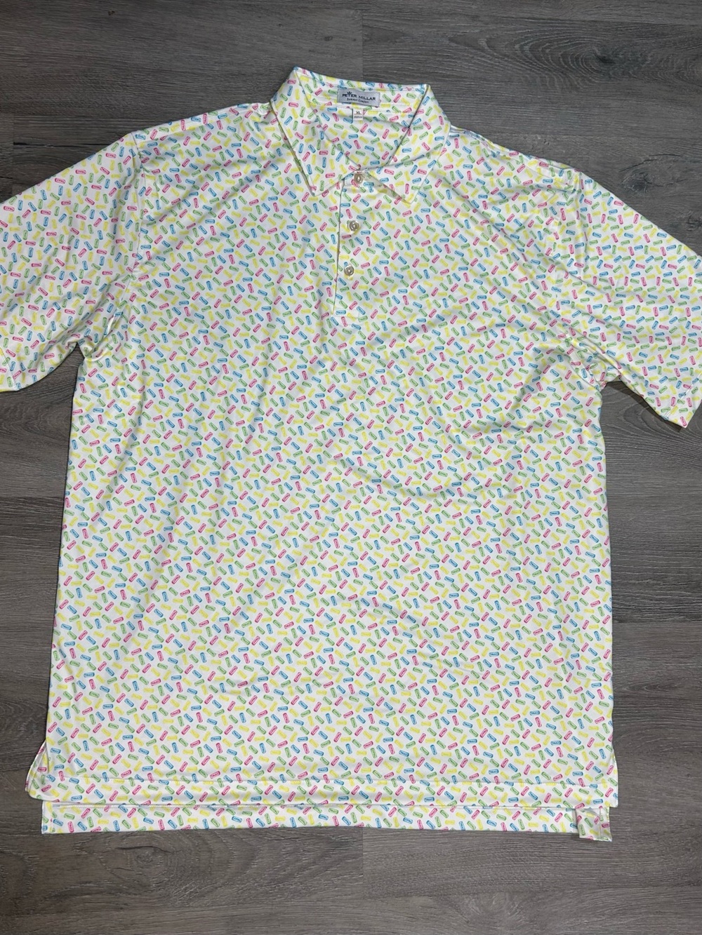 Peter Millar TRULY SELTZER Summer Golf Polo Shirt Mens XL RARE Limited Edition